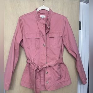 LOFT Lightweight Pink Canvas Jacket – Size Medium – New Without Tags